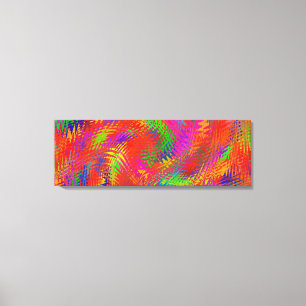 Woven Rainbow Triptych Canvastryck