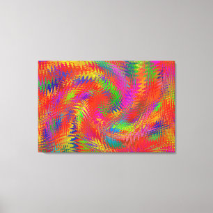 Woven Rainbow Triptych Canvastryck