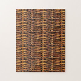 Woven Wicker Basket Mönster Jigszle Puzzle Pussel