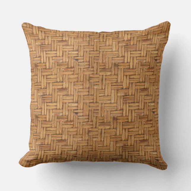 Woven Wicker Mönster Kudde (Framsida)