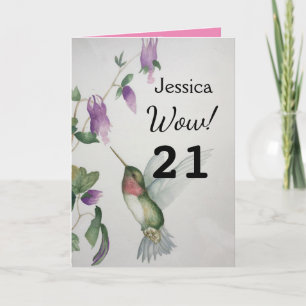 Wow! 21:a födelsedag - Underbart årskort Kort