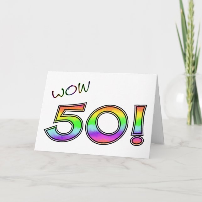 WOW 50:E BIRTHDAY KORT (Framsida)