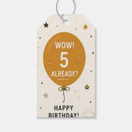 Wow! 5 Redan? Grattis på födelsedagen presentkort Presentetikett