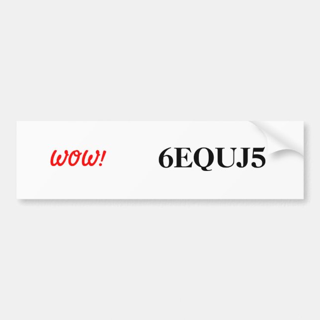 WOW 6EQUJ5! Bildekal (Framsidan)