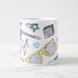 Wow 80 Coloring Bok Doodle Roligt Jumbo Mugg