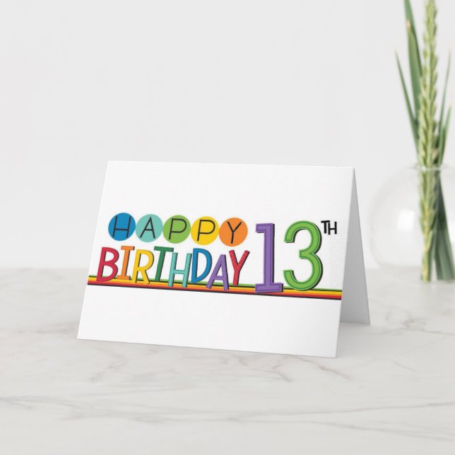 WOW A TEENAGER **13:e BIRTHDAY* ÖNSKEMÅL Kort (Framsida)