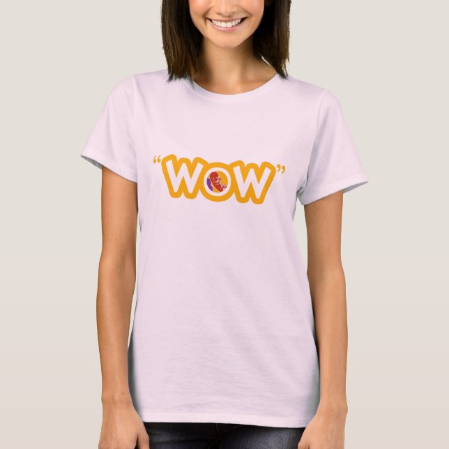 "WOW" damT-tröja Tee (Framsida)