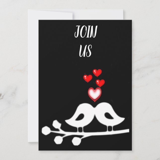 WOW DEM ***VALENTINE*** FESTLIG INVITATION INBJUDNINGAR (Framsida)