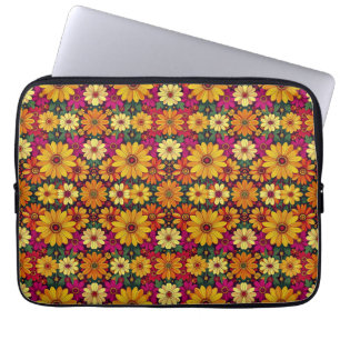 Wow! Färgglatt och ljust blommigt mönster. Laptop Fodral