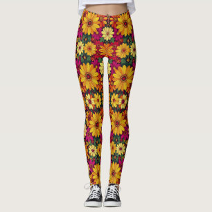 Wow! Färgglatt och ljust blommönster. Leggings