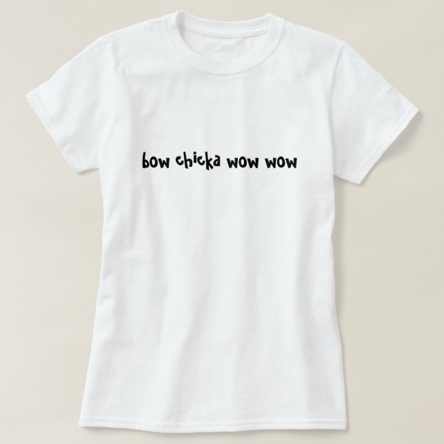 wow för pilbågechickawow t-shirt (Design framsida)