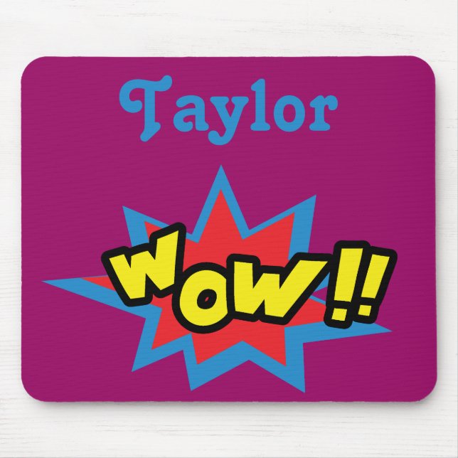 Wow för popup-roligt musmatta (Framsidan)