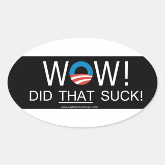 Wow! Gjorde den där Suck! Oval Stickers Ovalt Klistermärke