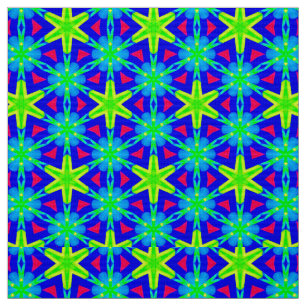 WOW! Gult Red Grönt Blue Stars ~ Geometric Tyg
