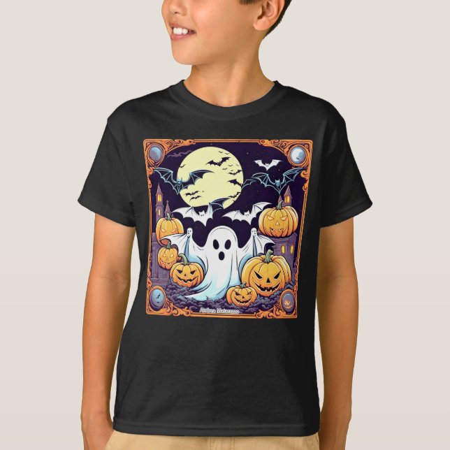 Wow Halloween Thrill T Shirt (Framsida)