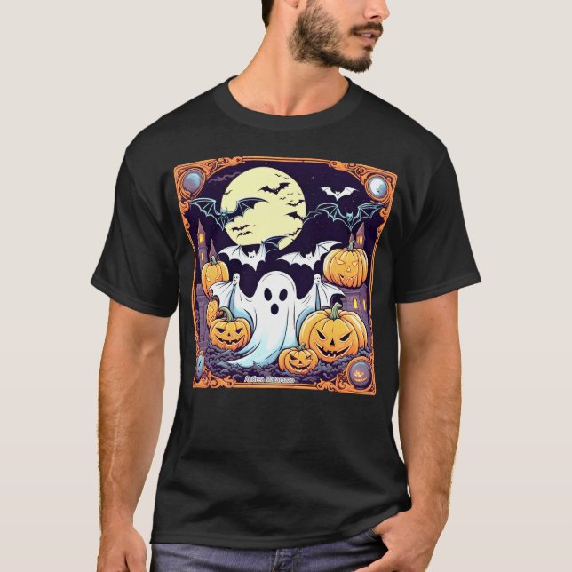 Wow Halloween Thrill T Shirt (Framsida)