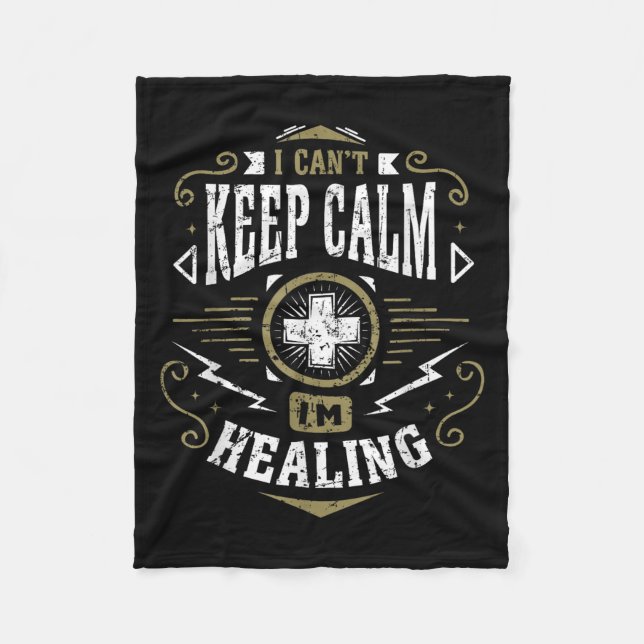 Wow Healer I Can't Keep Calm I'm Gaming  Fleecefilt (Framsidan)