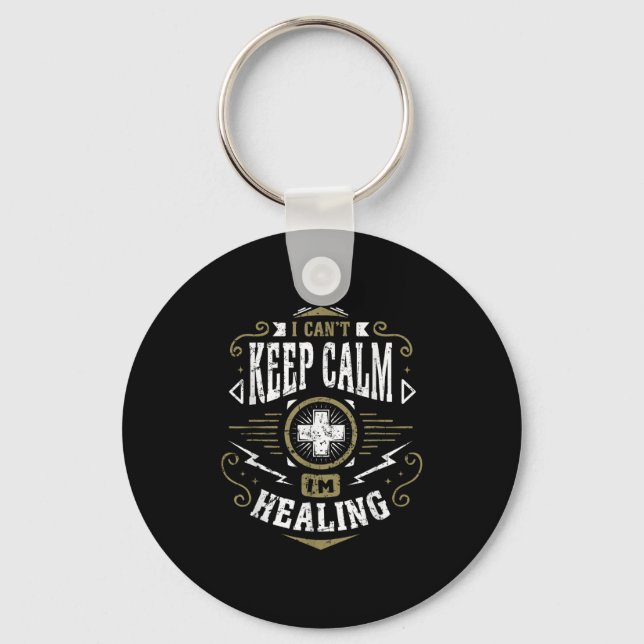 Wow Healer I Can't Keep Calm I'm Gaming  Nyckelring (Framsida)
