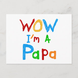 Wow jag är en Papa T-shirts och gåvor Vykort