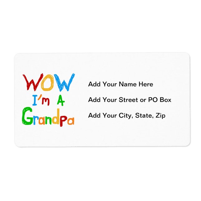 WOW Jag är farfar T-shirts och gåvor Fraktsedel (Framsidan)