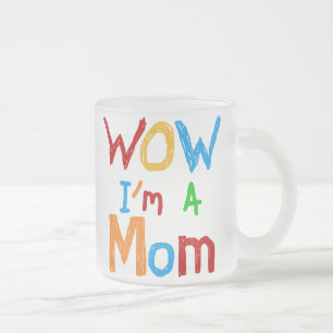 WOW: Jag är Mamma T-shirts och GIfts Frostad Glasmugg
