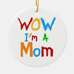WOW: Jag är Mamma T-shirts och GIfts Julgransprydnad Keramik