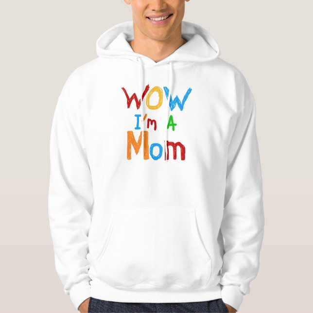WOW: Jag är Mamma T-shirts och GIfts Tröja Med Luva (Framsida)