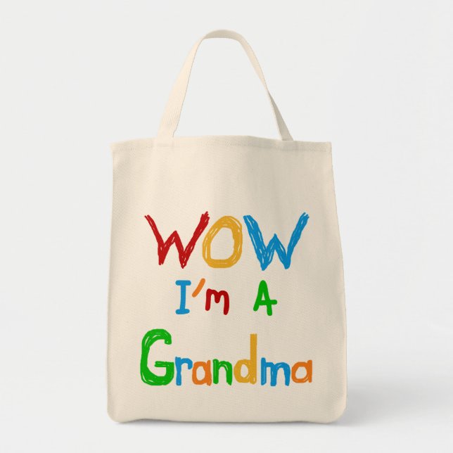 WOW Jag är mormor T-shirts och gåvor Tygkasse (Framsidan)