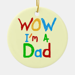 WOW: Jag är Pappa T-shirts och GIfts Julgransprydnad Keramik