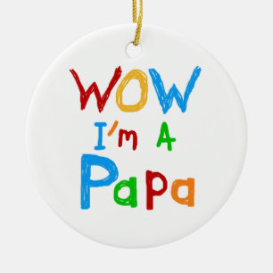 Wow: Jag är Pappa Tshirts och GIfts Julgransprydnad Keramik