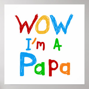 Wow: Jag är Pappa Tshirts och GIfts Poster