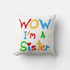 WOW: Jag är syster T-shirts och GIfts Kudde