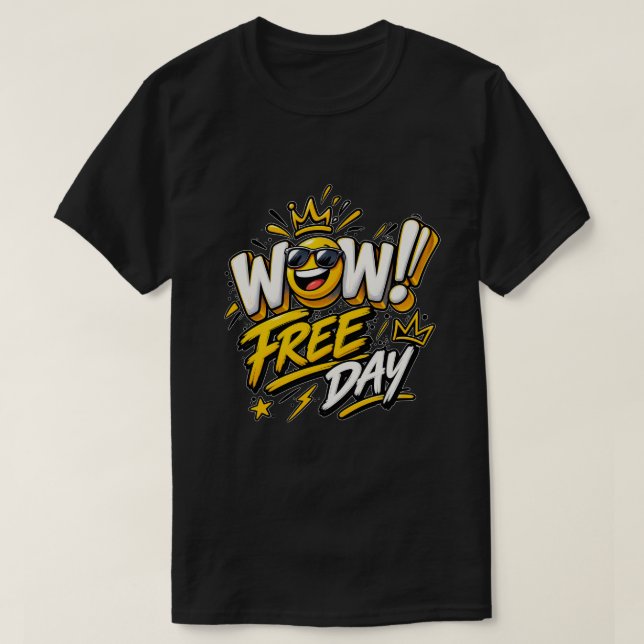 Wow ledig dag T-Shirt (Design framsida)