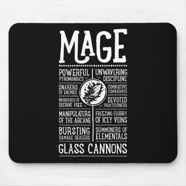 Wow Magi Rollspelare Gamer  Musmatta (Framsidan)