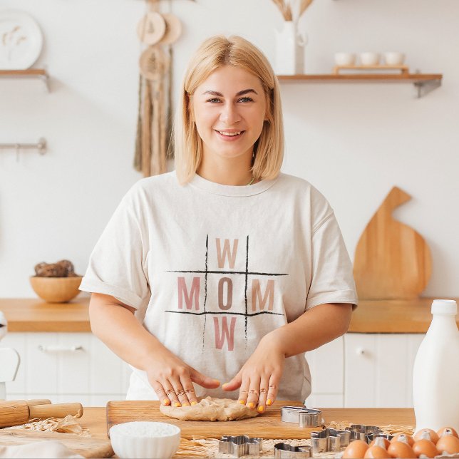 Wow mamma tå roligt och humoristiskt mors dag t shirt (Wow mom tic tac toe board funny Mother’s Day gift.)