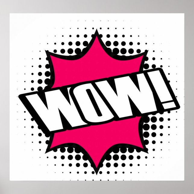 WOW Old school Tecknad Stil Poster (Framsidan)