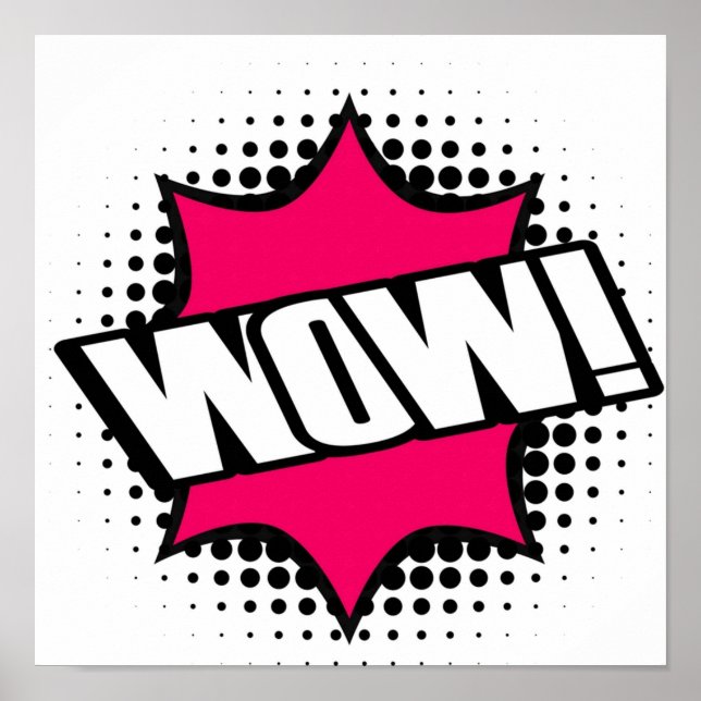 WOW Old school Tecknad Stil Poster (Framsidan)