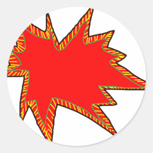 Wow Pop Pow Tecknad Art Toppen Heroes Ord Bubble Runt Klistermärke