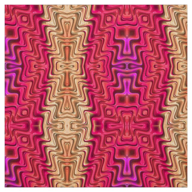 WOW! Rosa Coral Guld Söt 3D Tyg (Prov)