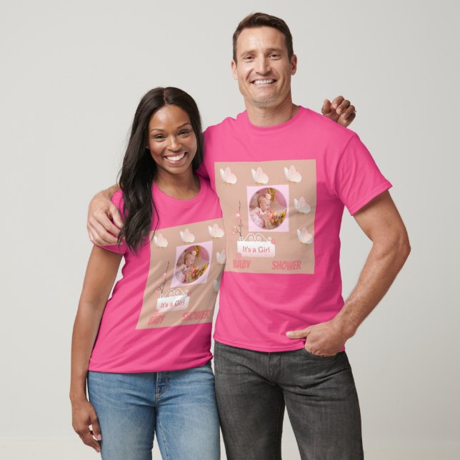 Wow Rosa Färg Bebis Bebis Shower Välkomnande T Shirt (Unisex)