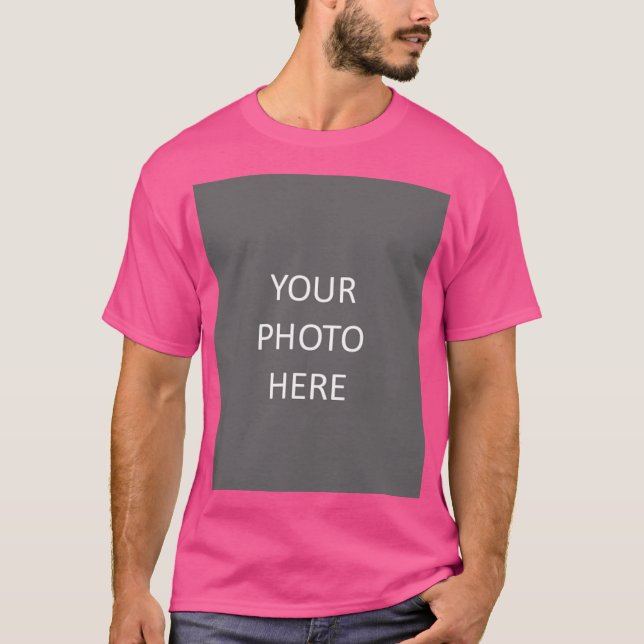 Wow Rosa Lägg till bildfoto T Shirt (Framsida)