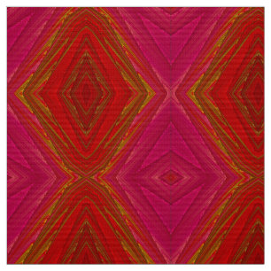 WOW! Rosa Red Gult Geometric Design ~ Söt ~ Tyg