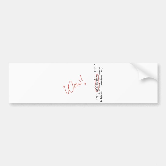 Wow signalerar SETI-meddelandet Bildekal (Framsidan)