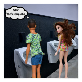 WOW som är oväntad. tomt kort Perfect Poster