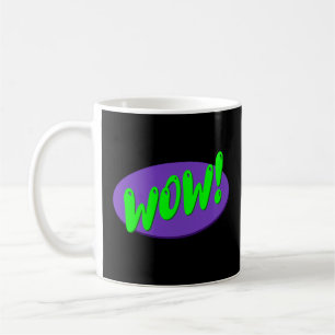 "Wow!" Tecknad Bok Stil Kaffemugg