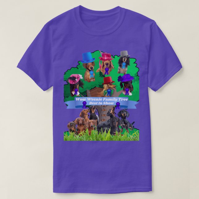 Wow Weenie Family Träd Lila För manar/Kvinnor T Shirt (Design framsida)
