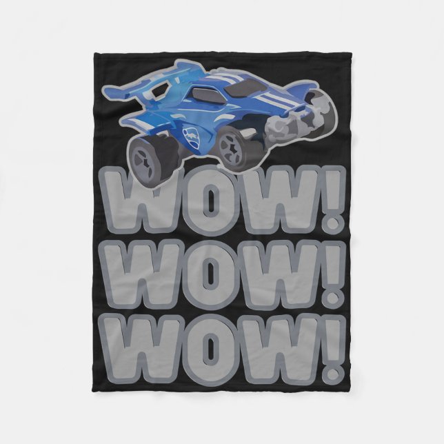 Wow! Wow! Wow! Rocket fotbollsspel  Fleecefilt (Framsidan)