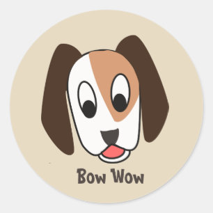 Wowen hund Bow - Bra jobbstämpel Runt Klistermärke