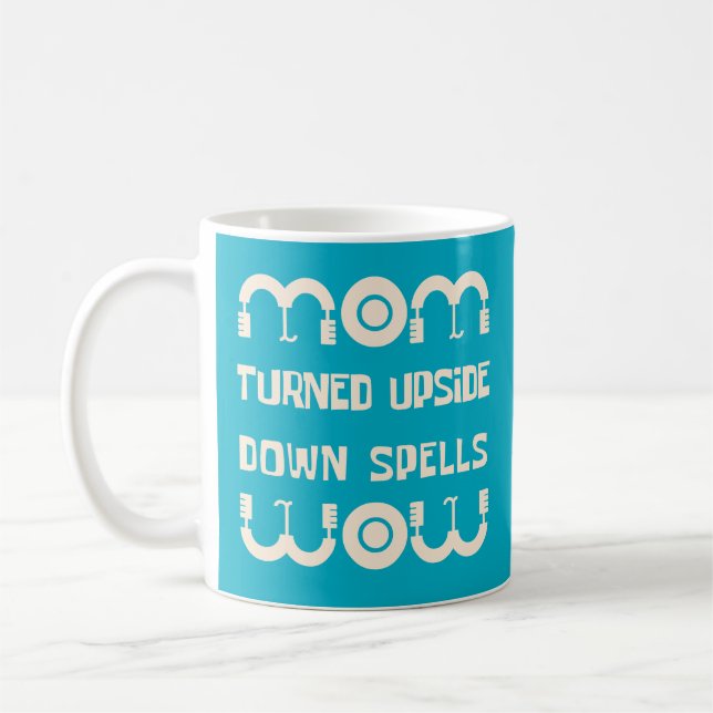 Wowen mamma vänds upp och ned Spådomar Kaffemugg (Vänster)