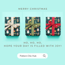 WP01 Jultomten Julgran Gift Boxes Grönt